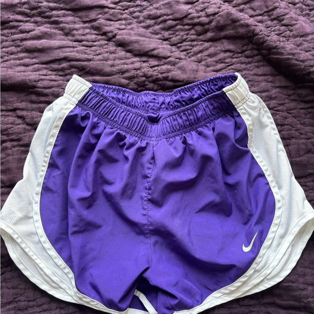 Nike Purple and White Athletic Shorts Lightweight Performance